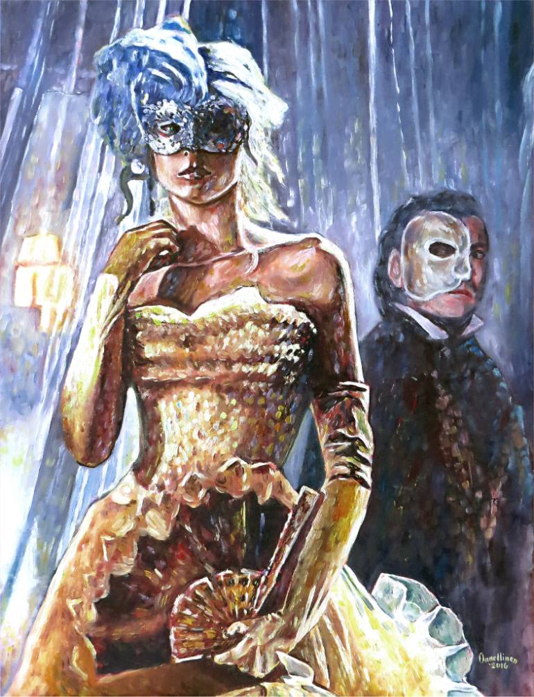 770x1004 Saatchi Art The Phantom Of The Masquerade Painting By Ivan Onnellinen - Masquerade Painting