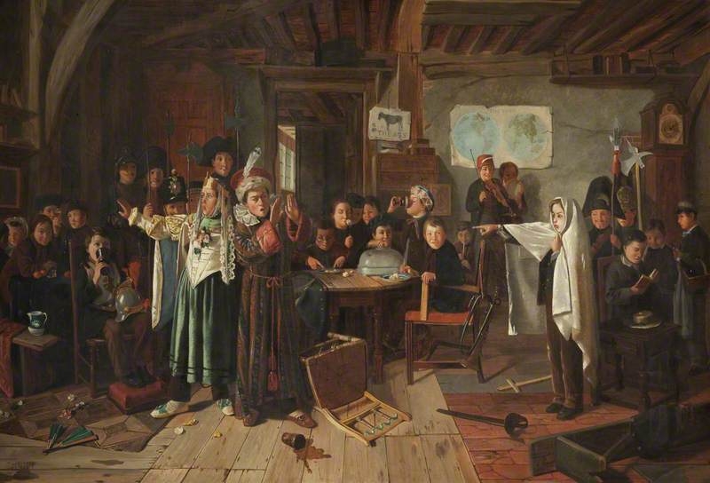 800x544 The Masquerade Painting Charles Hunt, Sr. Oil Paintings - Masquerade Painting