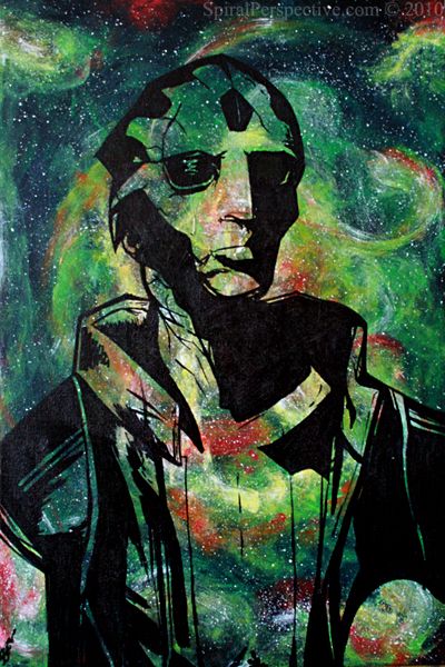 400x600 Thane Krios From Mass Effect 2 Pop Art. Ink And Acrylic Paint - Mass Effect Painting