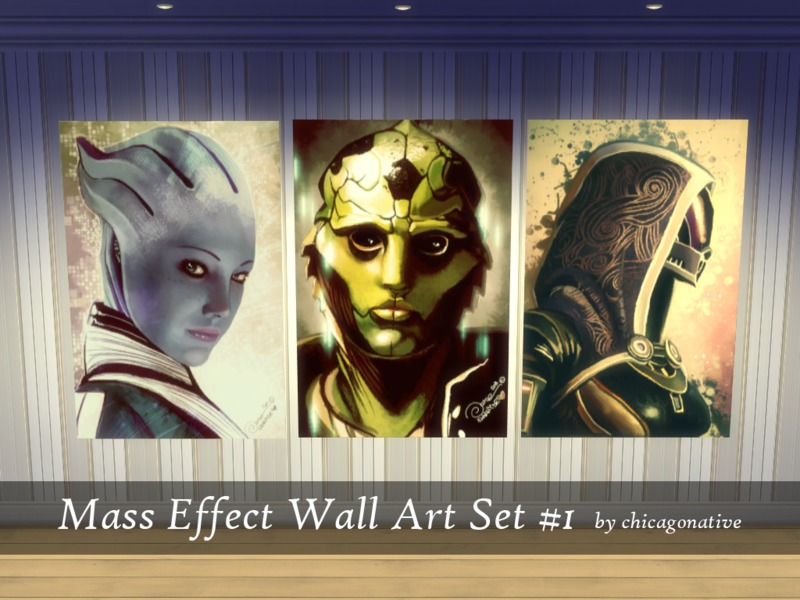 800x600 Chicagonative's Mass Effect Wall Art Set No.1 - Mass Effect Painting