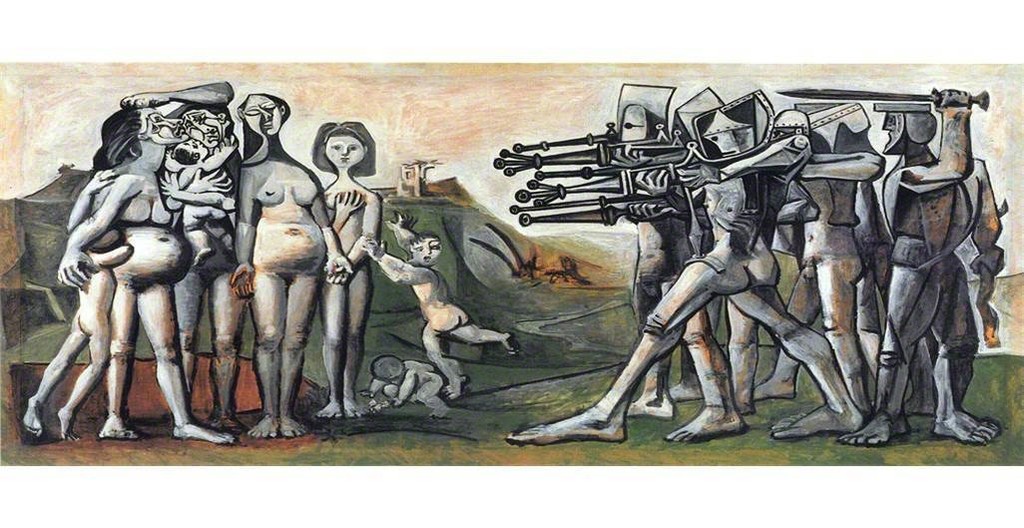 1024x528 Pablo Picasso Massacre In Korea (1951) Artsy - Massacre In Korea Painting