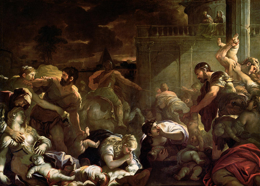 900x643 Massacre Of The Innocents Painting By Luca Giordano - Massacre Of The Innocents Painting