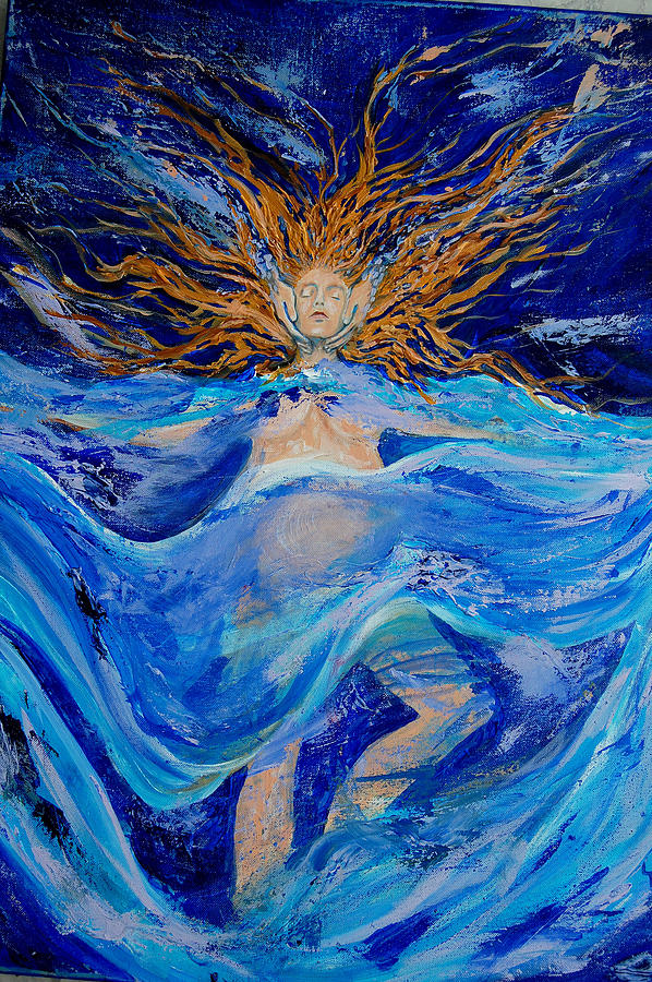 598x900 Celestial Massage Painting By Gladiola Sotomayor - Massage Painting