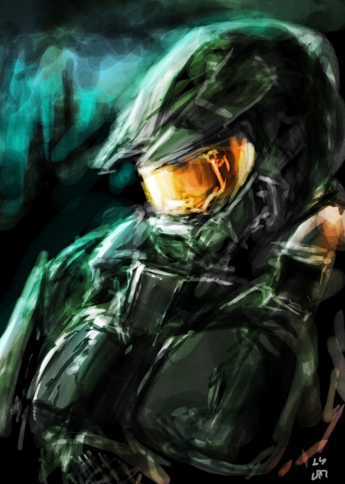 Master Chief Painting at PaintingValley.com | Explore collection of ...