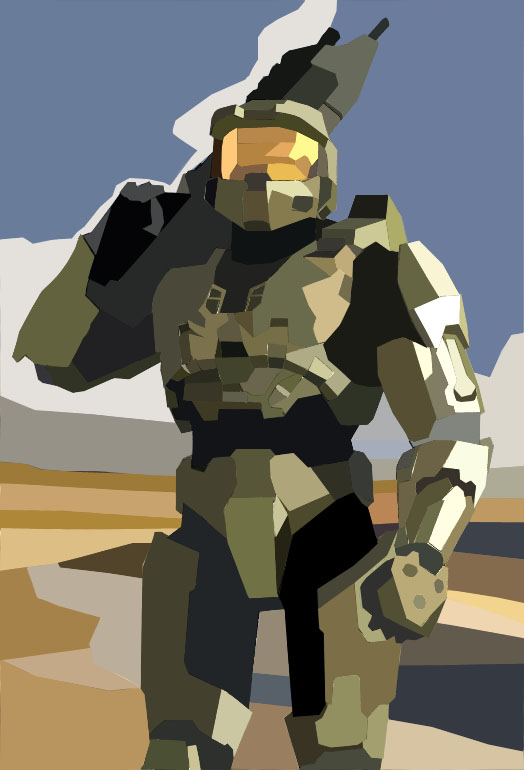 524x770 Master Chief Glass Painting By Mileszero - Master Chief Painting