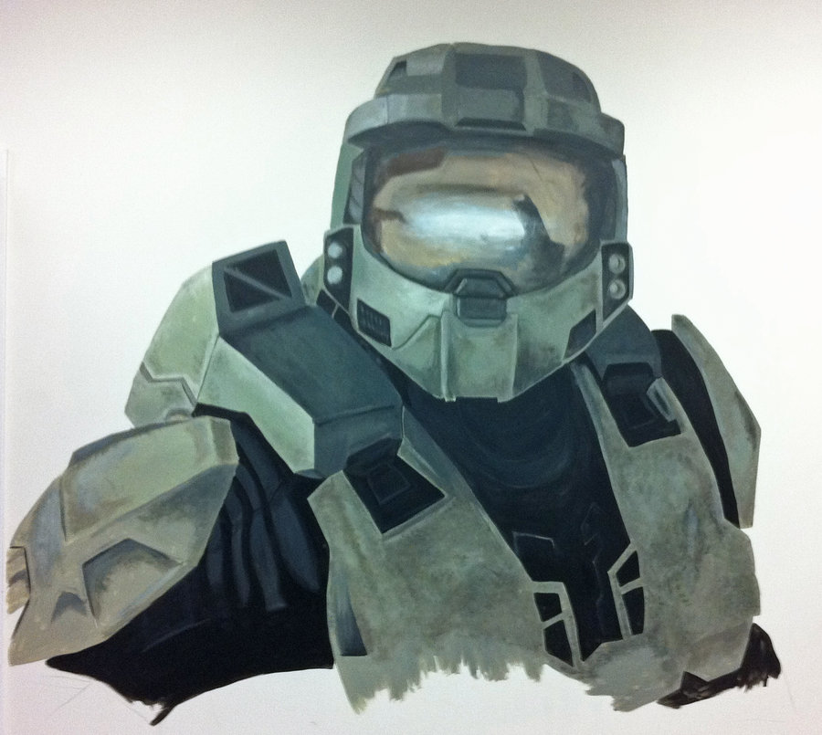 900x805 Master Chief Painting. By Lepun - Master Chief Painting