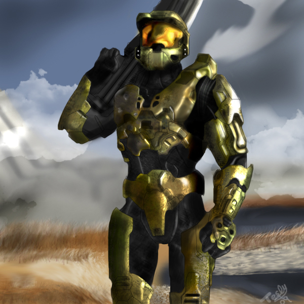 600x600 Master Chief Painted By Winterspectrum - Master Chief Painting