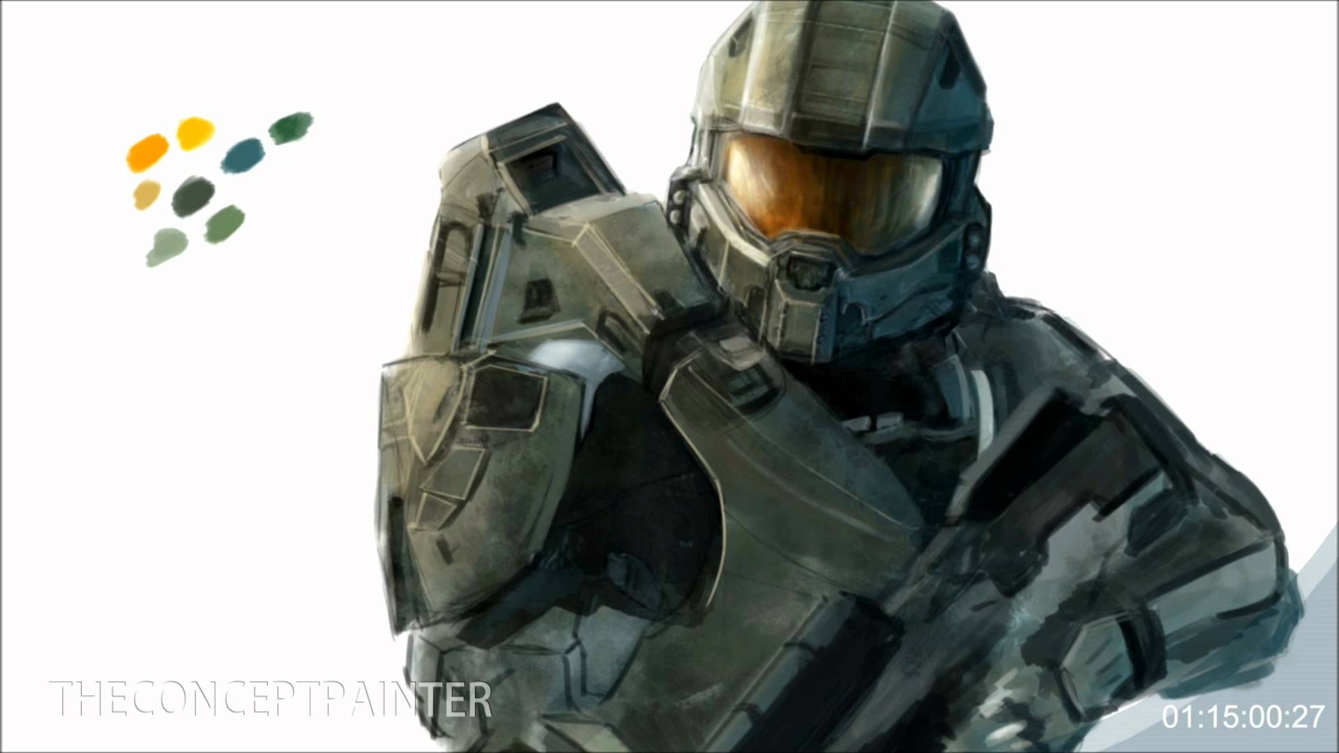 1920x1080 Halo 4 - Master Chief Painting