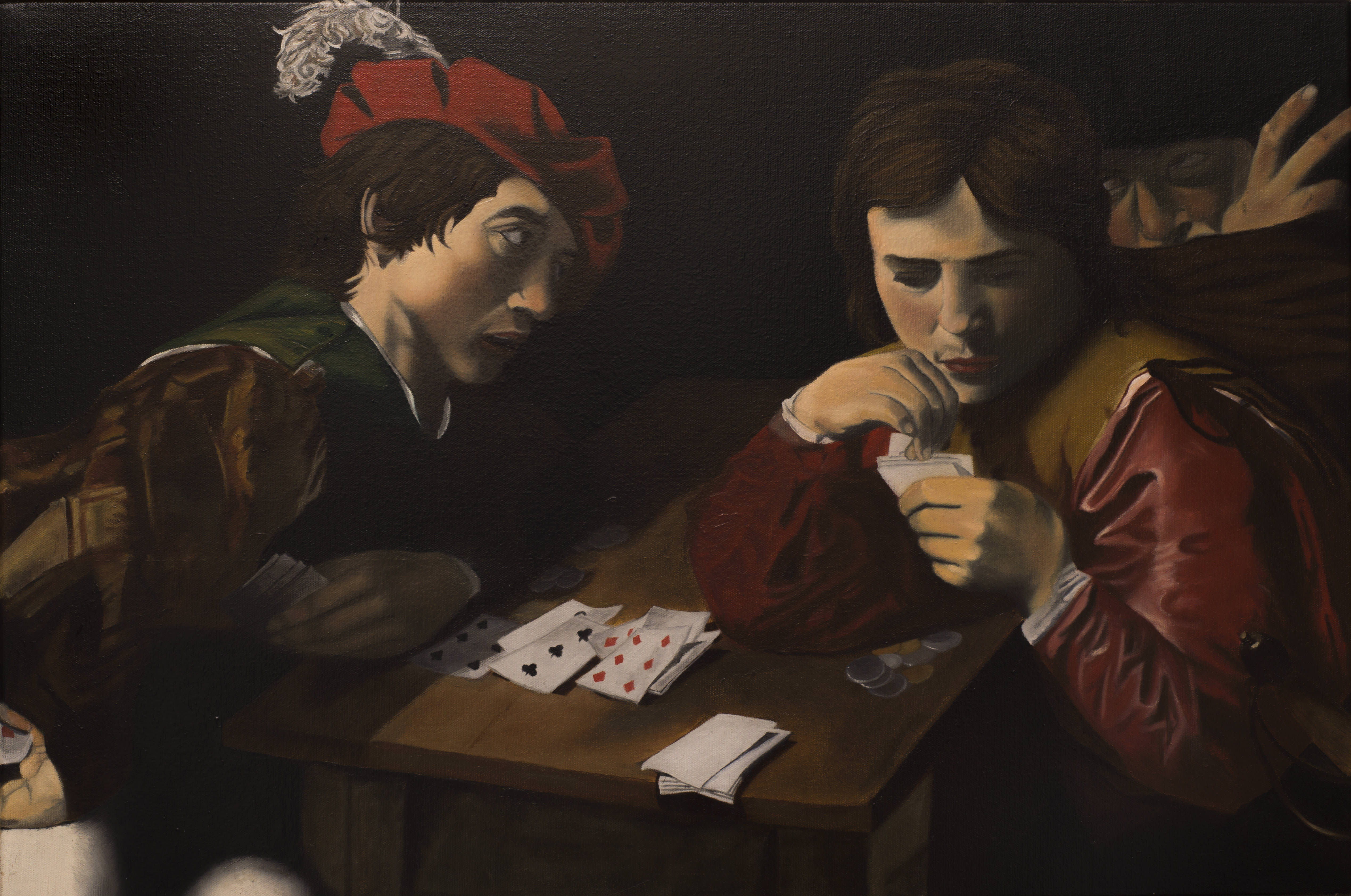 5076x3367 My Master Copy Of Valentin De Boulogne's Painting The Cardsharps - Master Copy Painting
