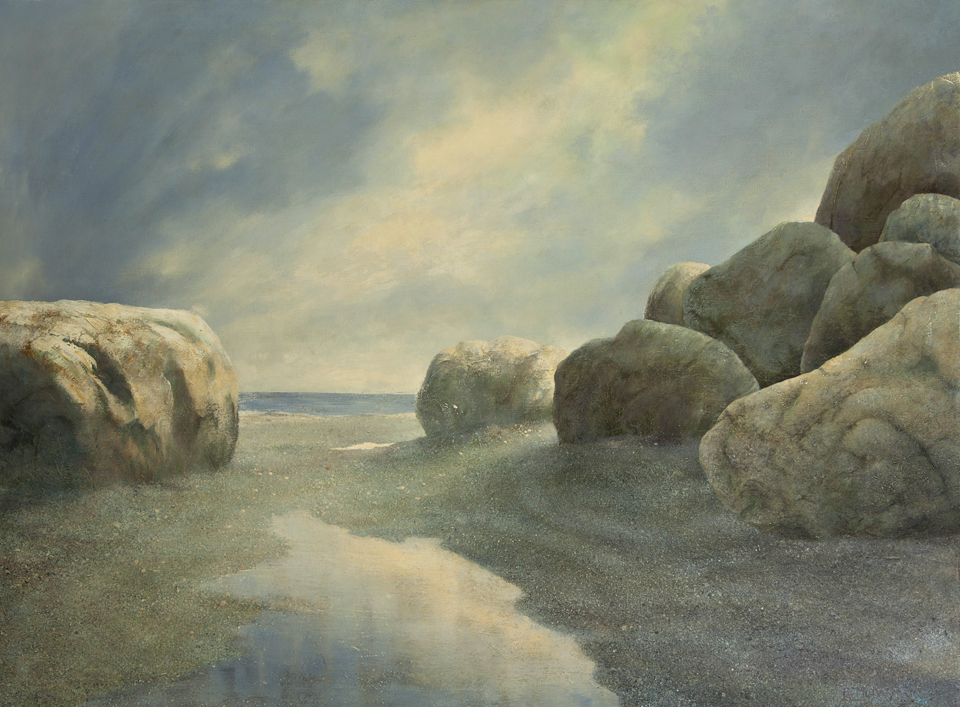 960x707 Large Acrylic Painting Ocean, Rock, And Sky. Ron Mulvey.ca - Masterwork Painting