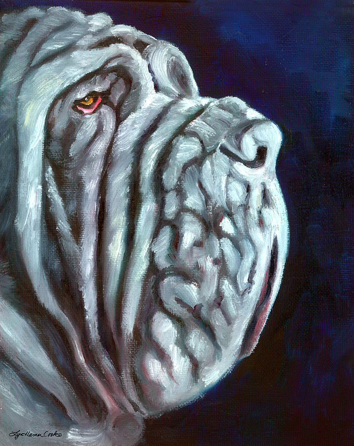 715x900 Neapolitan Mastiff Rufio Painting By Lyn Cook - Mastiff Painting