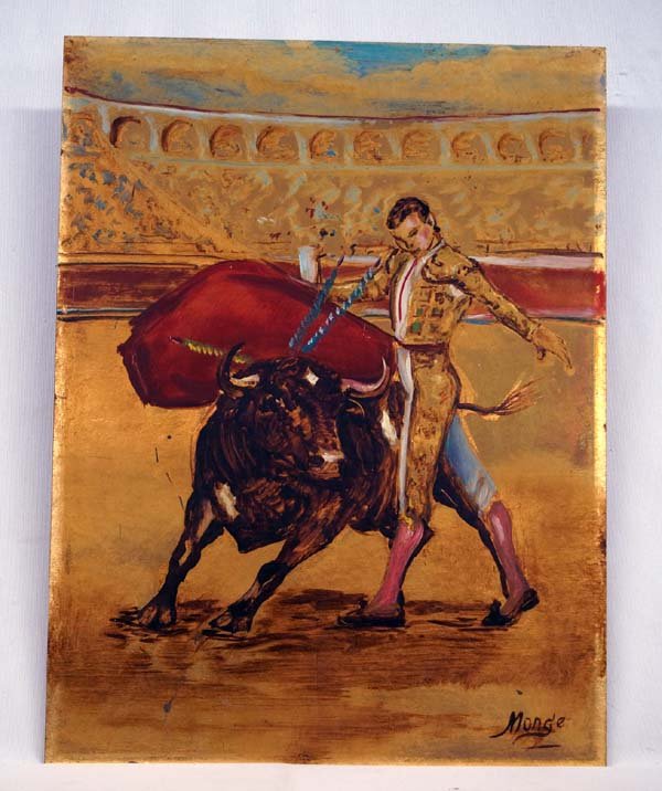 600x716 Original Spanish Matador Painting By Luis Monge - Matador Painting
