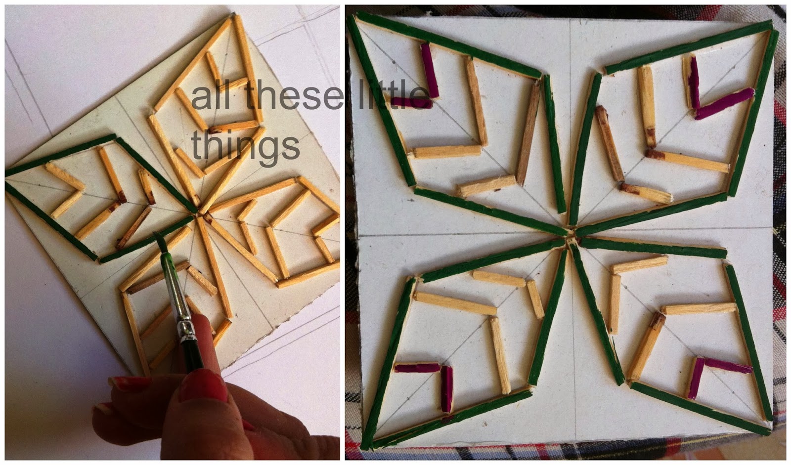 1600x941 Diy Wall Art - Matchstick Painting