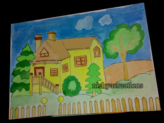 320x240 House Craft Using Match Sticks A School Project For My Kid - Matchstick Painting