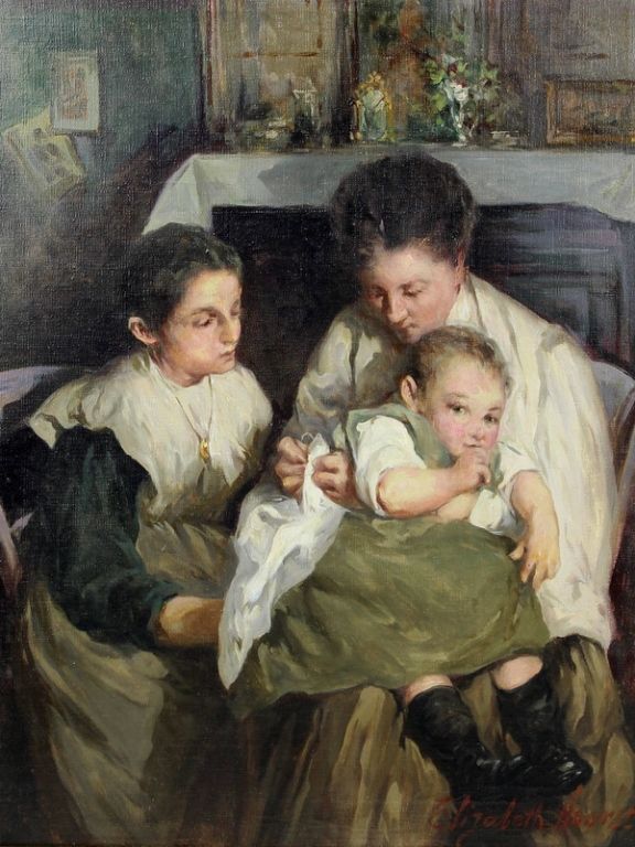 576x768 Maternity Painting Elizabeth Nourse Oil Paintings - Maternity Painting