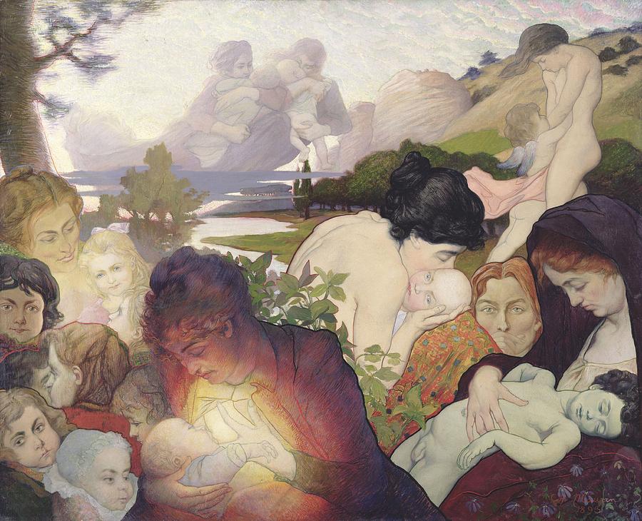 900x730 Maternity Painting By Charles Maurin - Maternity Painting