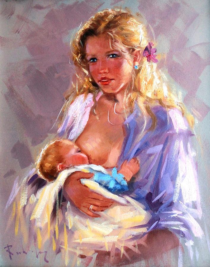 707x900 Maternity Painting By Rodriguez - Maternity Painting