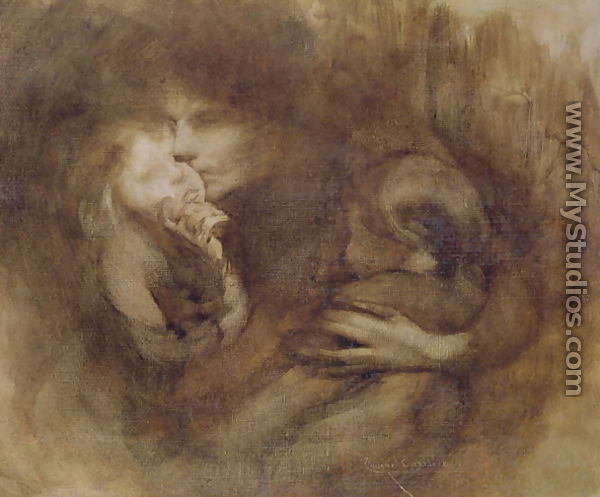 600x497 Maternity By Eugene Carriere - Maternity Painting