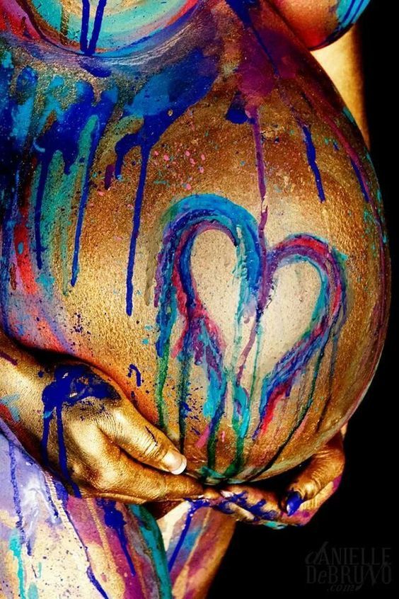 564x846 Adorable Pregnant Belly Painting Ideas Painting - Maternity Painting