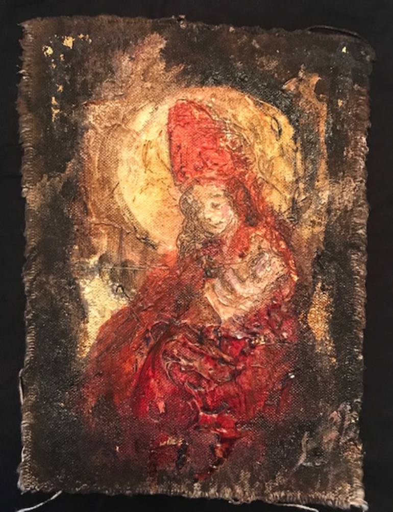 770x1002 Saatchi Art Sacred Maternity I Painting By Santiago Betancur Z - Maternity Painting