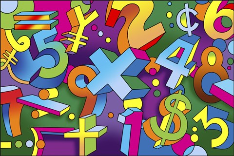 480x320 Math Mural Fine Art Print By Howie Green - Math Painting