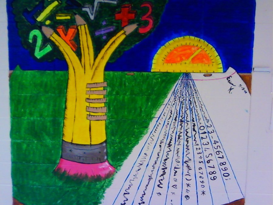 900x675 Math Mural - Math Painting