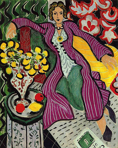 400x502 Woman In A Purple Coat By Henri Matisse - Matisse Painting