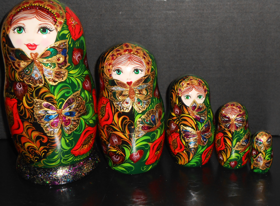 1184x872 Original Paintings For Interior, Exclusive Digital Print Russian - Matryoshka Painting