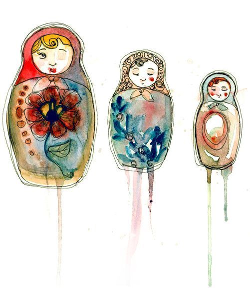 501x600 B96fe892e259f199106dcc00507a08b1 Matryoshka Doll Babushka.jpg - Matryoshka Painting