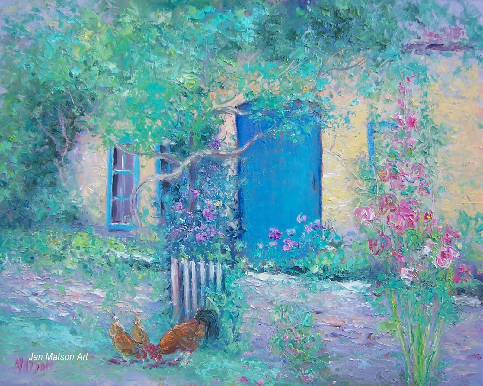 1600x1277 Jan Matson Etsy Art Cottage Garden Painting, - Matson Painting