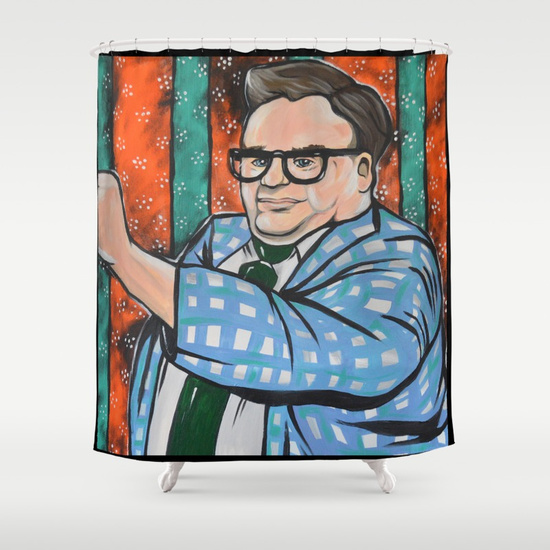 550x550 Snl Chris Farley As Matt Foley Shower Curtain By - Matt Foley Painting