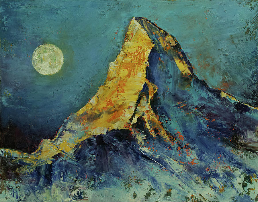 900x706 The Matterhorn Painting By Michael Creese - Matterhorn Painting