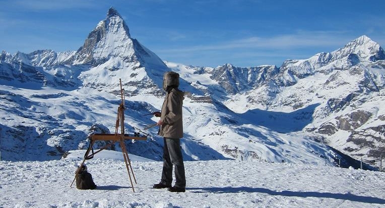 764x413 Zermatt Toby Wright - Matterhorn Painting