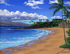 239x185 Kaanapali Beach Painting Black Rock Maui Hawaii Picture - Maui Painting