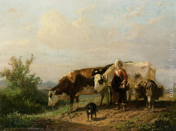 720x537 Anton Mauve The Cowherdess Painting - Mauve Painting