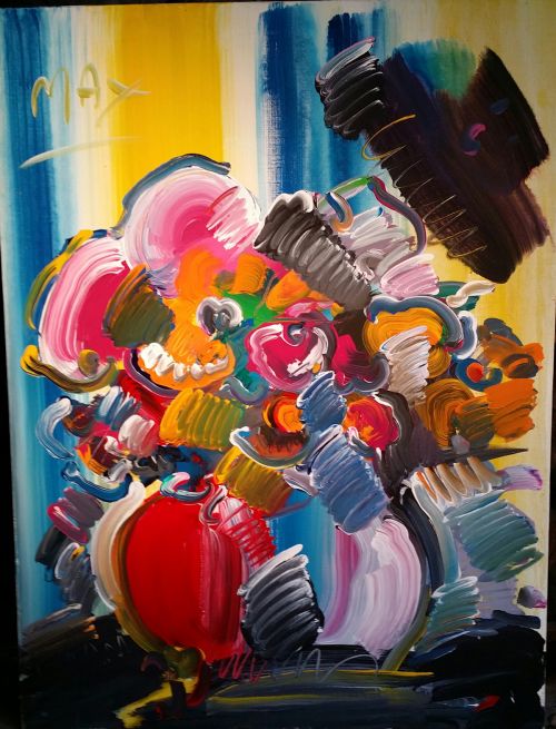 500x655 Peter Max Instant Nutriment Original Poster Art 1969 Bright - Max Painting