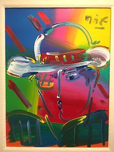 225x300 Peter Max Zero Man Original Painting Acrylic On Canvas Ebay - Max Painting