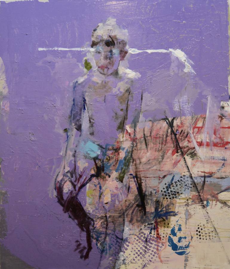 770x901 Saatchi Art Max With Charlie Painting By Christos Tsimaris - Max Painting