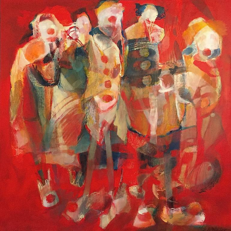 770x770 Saatchi Art Watching The Clowns Painting By Max De Winter - Max Painting