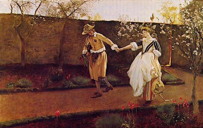 650x410 May Day Morning, Oil By Edwin Austin Abbey (1852 1911, United States) - May Day Painting