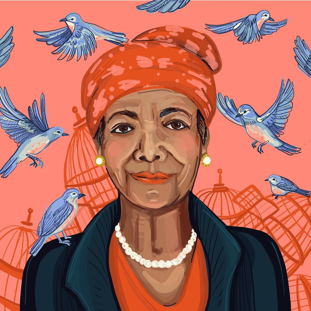 1000x1000 Ladies I Love Lenz Illustration Amp Design - Maya Angelou Painting