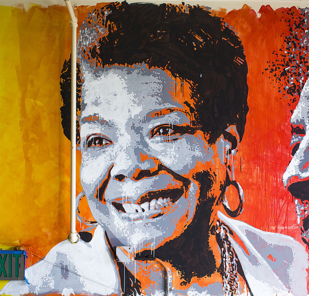 1024x982 Maya Angelou Detail Shot Of From Mural - Maya Angelou Painting