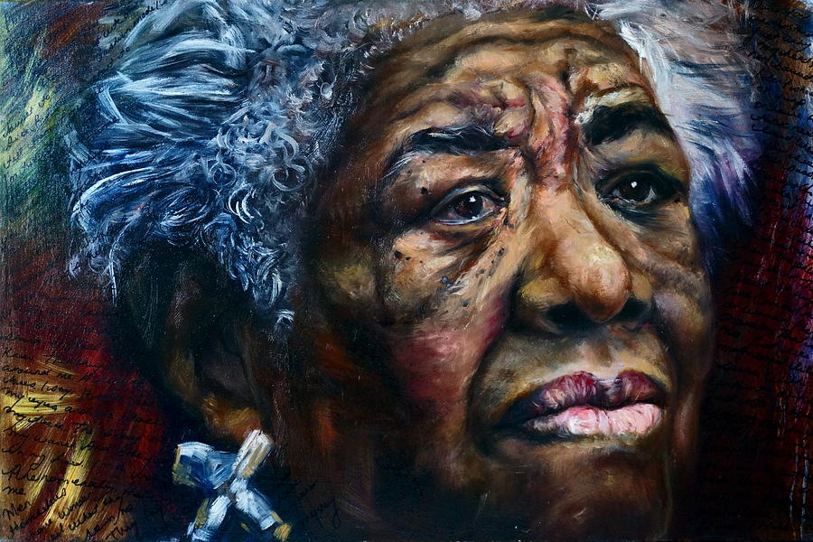 900x600 Maya Angelou Painting By Rebecca Zai - Maya Angelou Painting