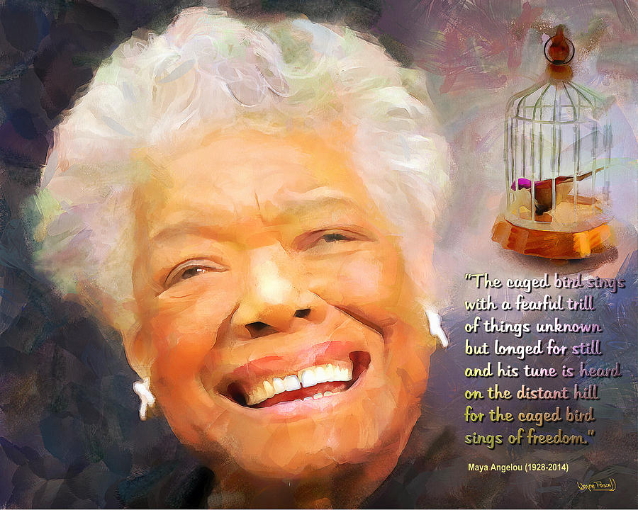 900x720 The Caged Bird Sings - Maya Angelou Painting