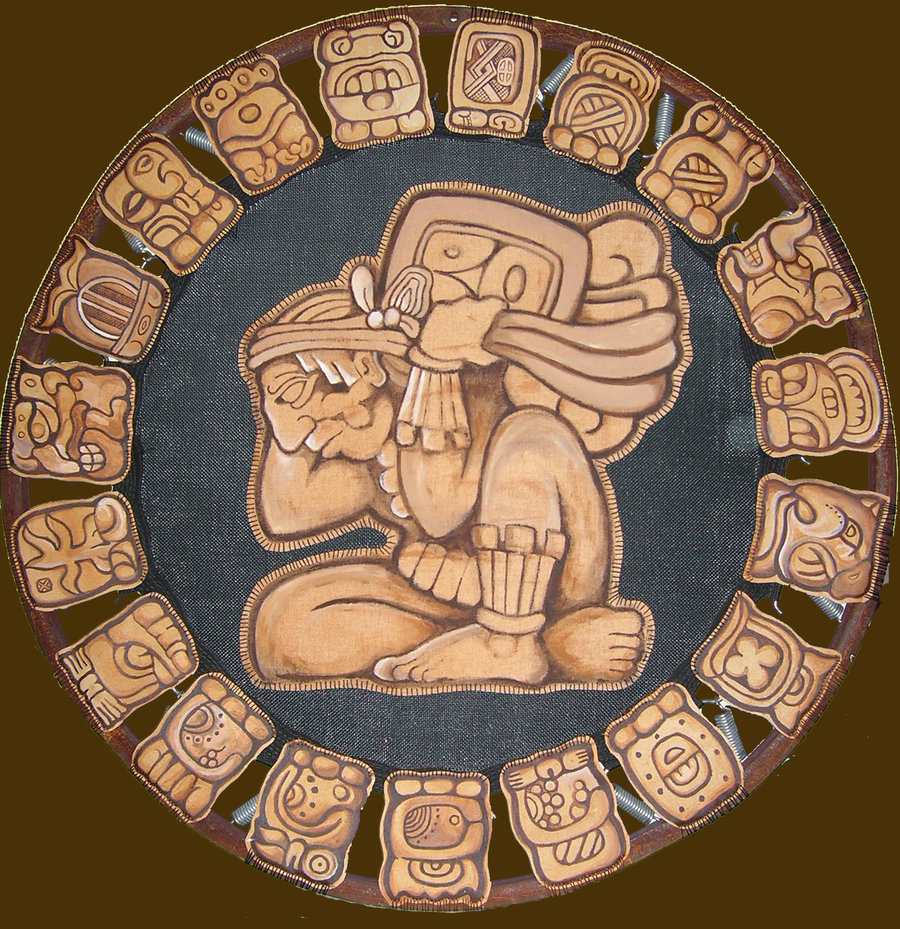 900x929 Mayan Calendar By Drew3 - Mayan Calendar Painting