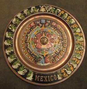 296x300 Copper Mayan Calendar Wall - Mayan Calendar Painting