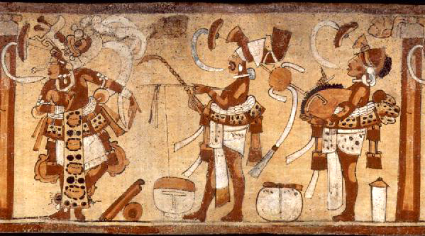 599x333 Mayan Instrument Iconography Bibliolore - Mayan Painting