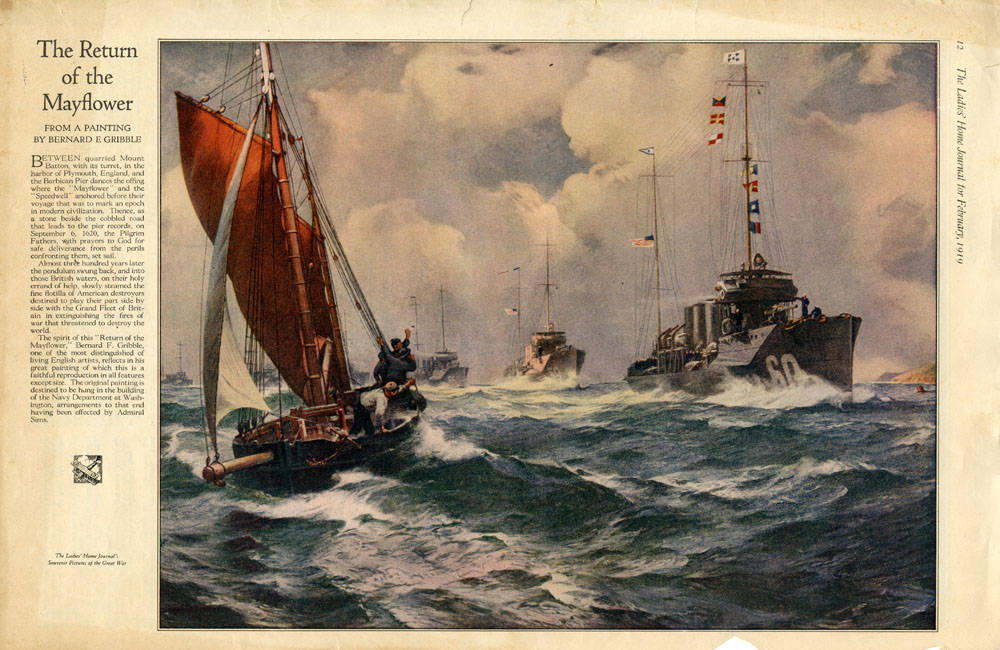 1000x650 Military Poster Print The Return Of The Pritzker Military - Mayflower Painting