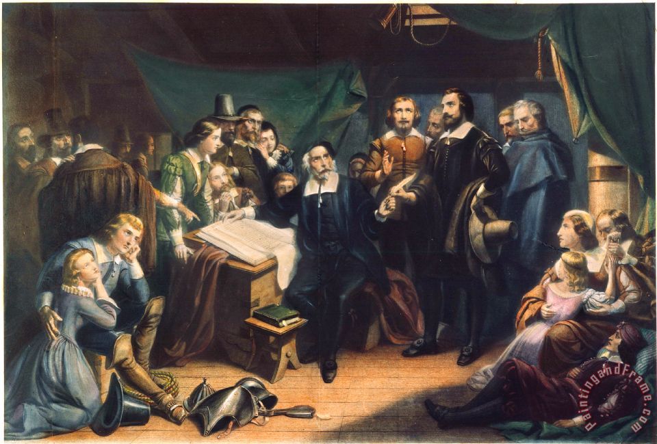 960x649 Others Mayflower Compact, 1620 Painting - Mayflower Painting