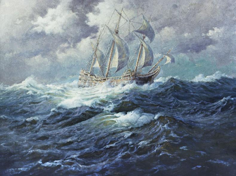 790x588 Thanksgiving And Pilgrim Paintings And Artwork - Mayflower Painting